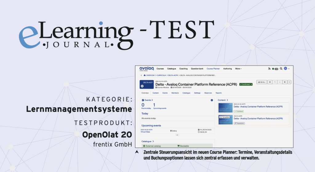 Gyaschool Elearning Test OpenOlat 20 Testbericht des eLearning Journals – OpenOlat