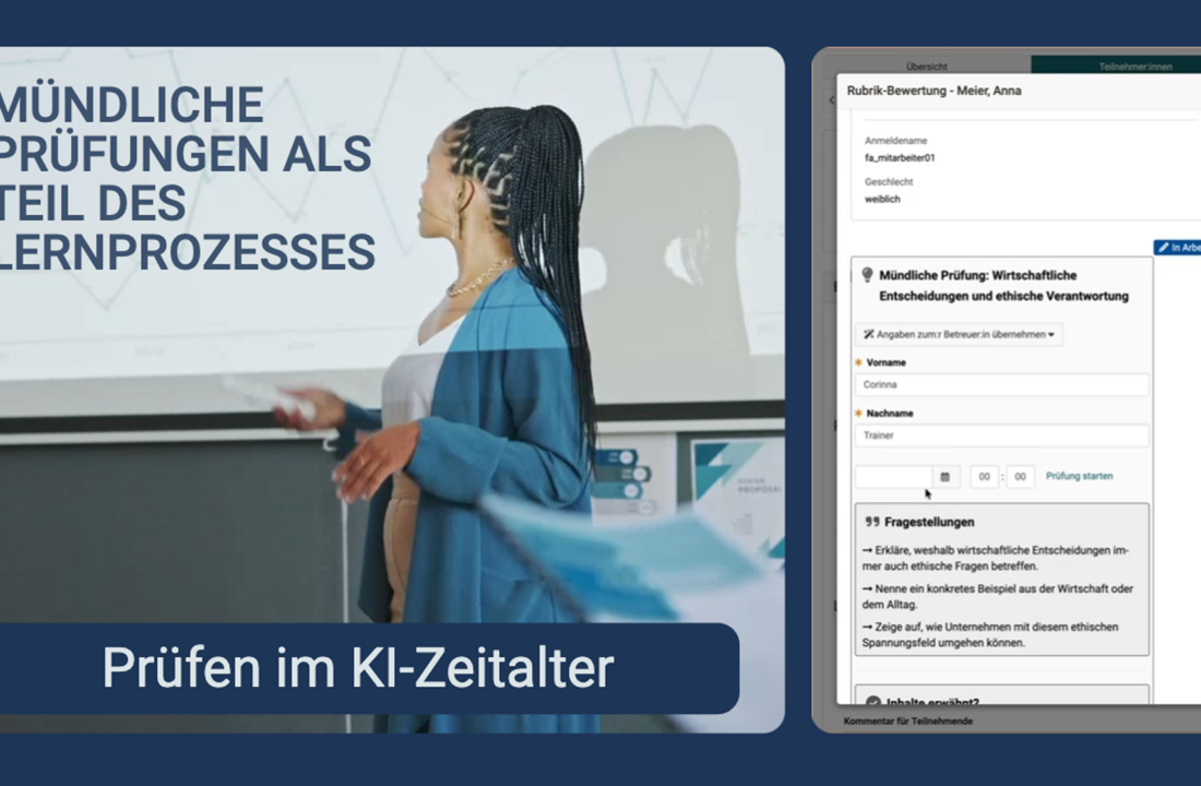 Mündliche Prüfung als Teil des Lernprozesses