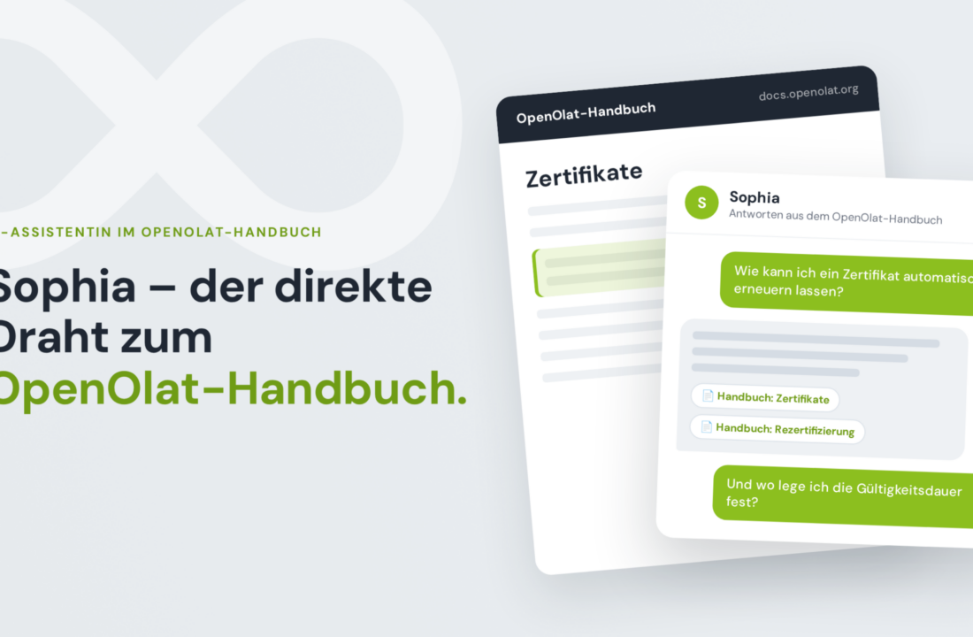 Das Handbuch wird zum Gesprächspartner – Sophia beantwortet Fragen zu OpenOlat